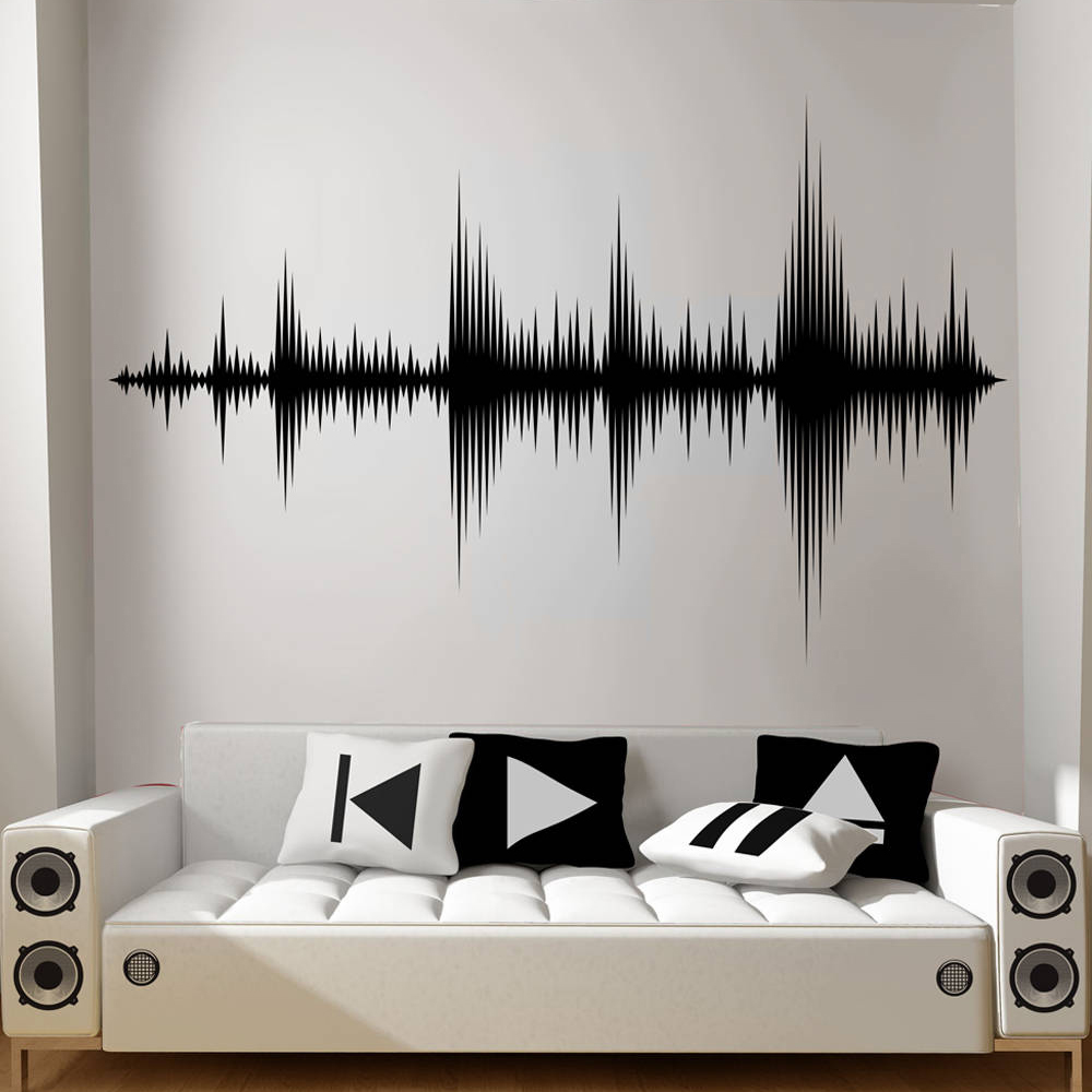 Audio Music Wave - 오디오 웨이브 벽 데칼, 사운드 웨이브