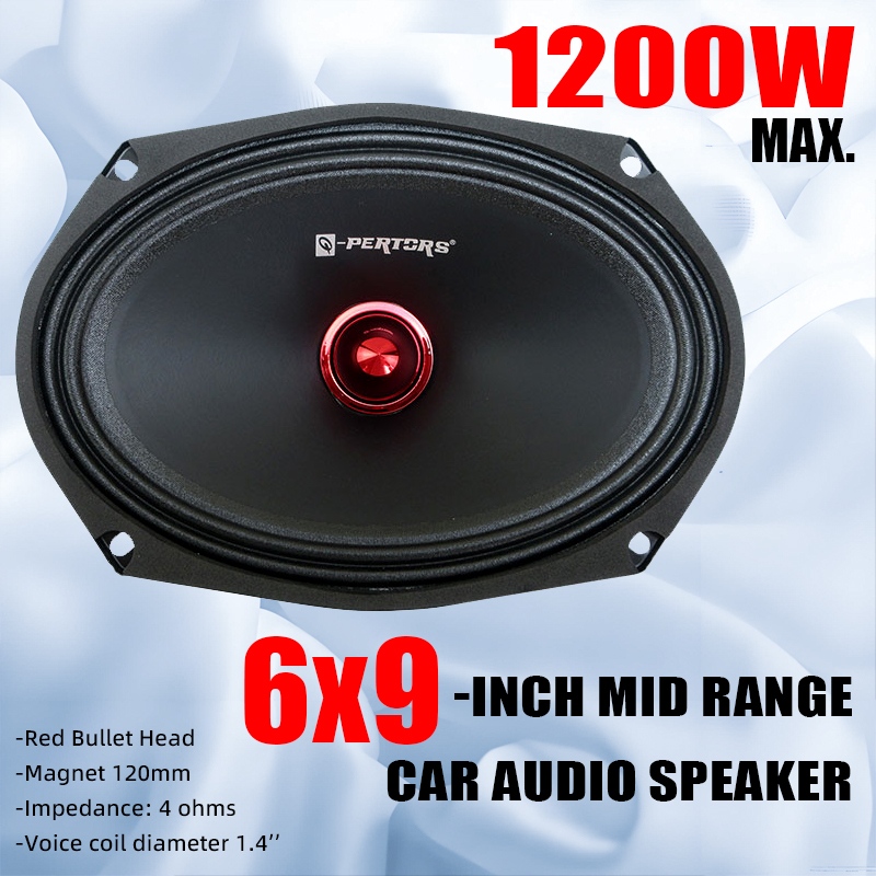 Audio Universal Music - 1개 6x9인치 자동차 스피커 1200W 미드레인지