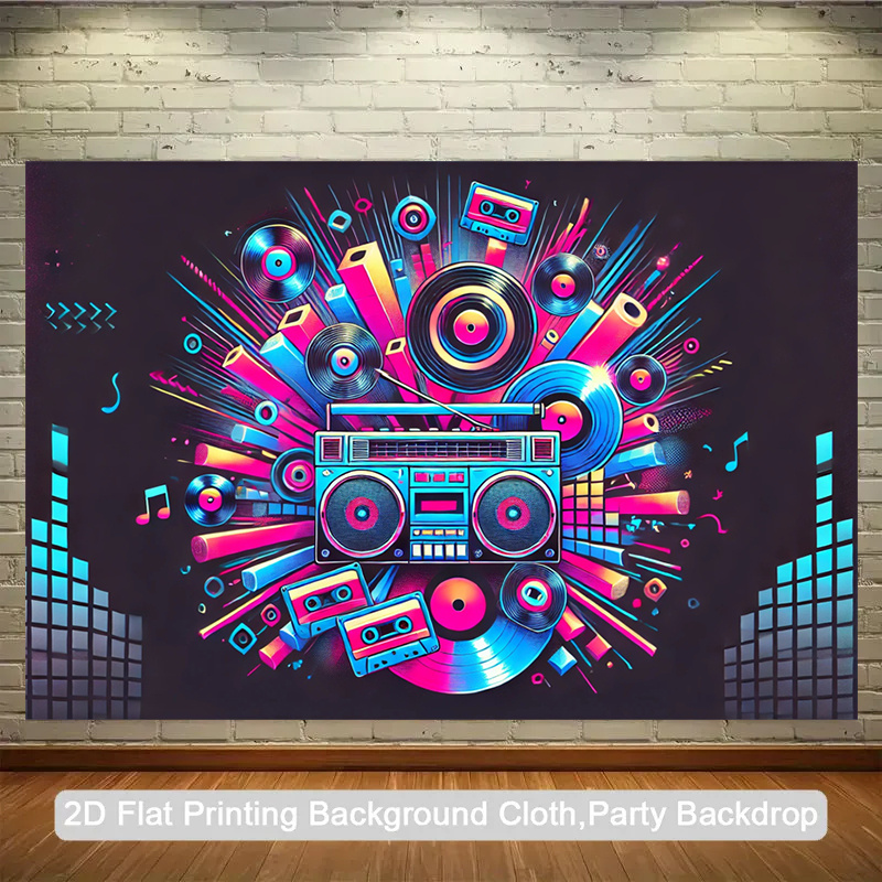 Audio Music Production - 2D 평면형, 일체형 제품. 레트로 휴대용