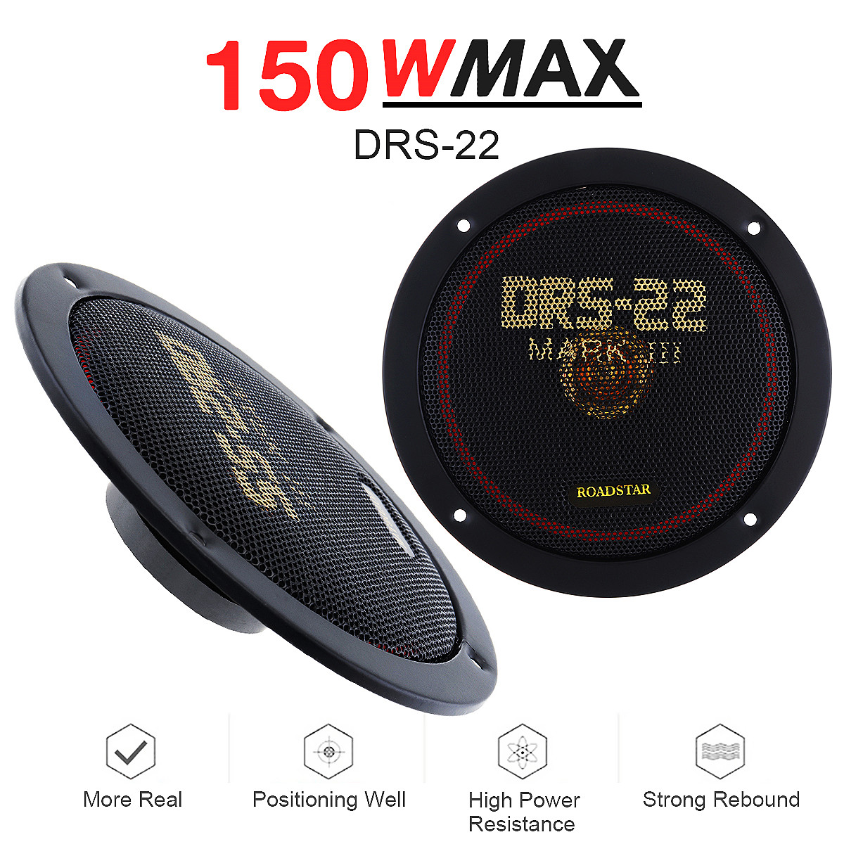 Audio Universal Music - 2pcs 6.5 인치 12V 150W 자동차