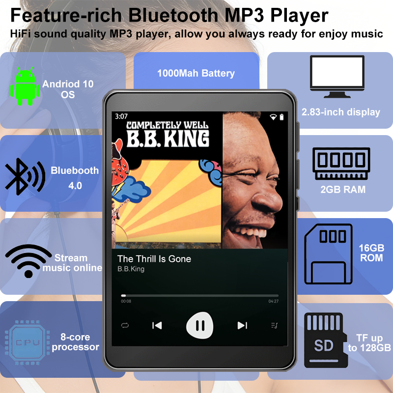 Audio Music For Download - WiFi MP3 플레이어 Andriod 10 Spotify