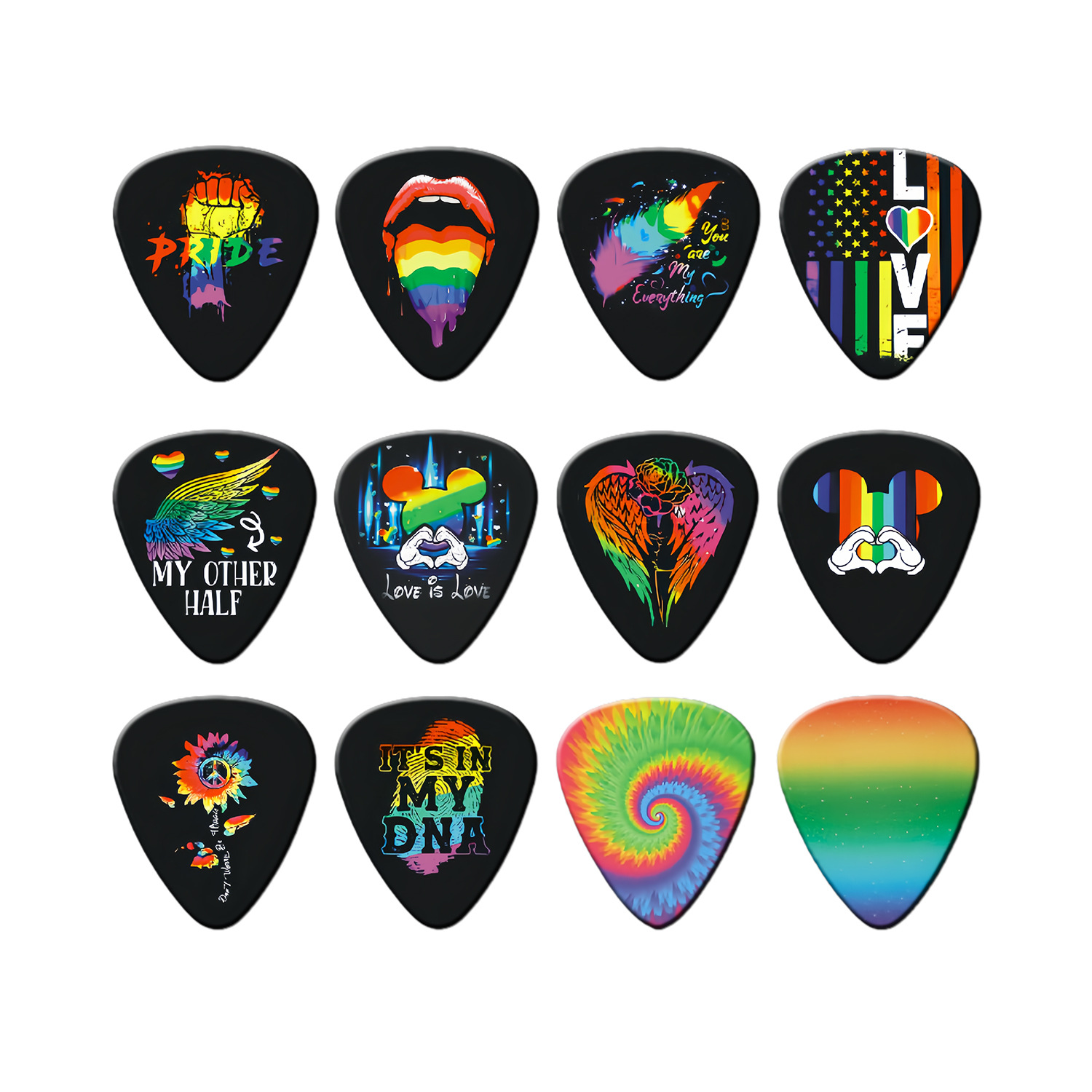12개 기타 피크 0.46mm 0.71mm 0.96mm - Electric Guitar Pick Pack 리뷰 및 가격