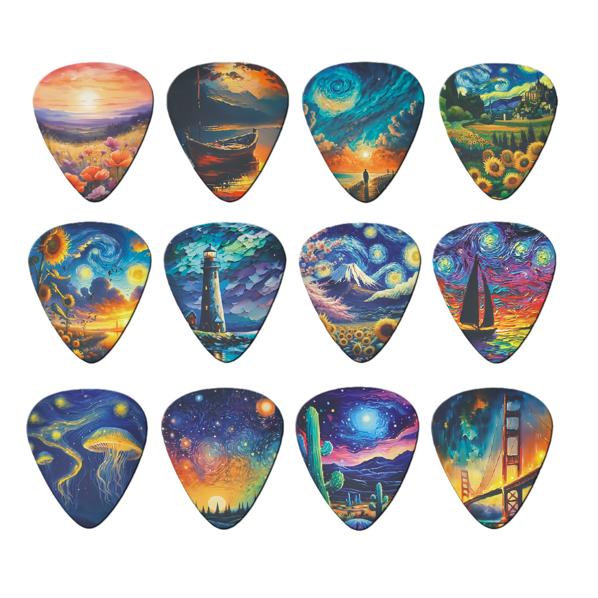 12개 기타 피크 0.46mm 0.71mm 0.96mm - Electric Guitar Pick Pack 리뷰 및 가격