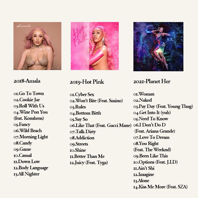 Doja Cat 6CD 음악 앨범 컬렉션, CD만, 무 - Audio Music Sound 리뷰 및 가격
