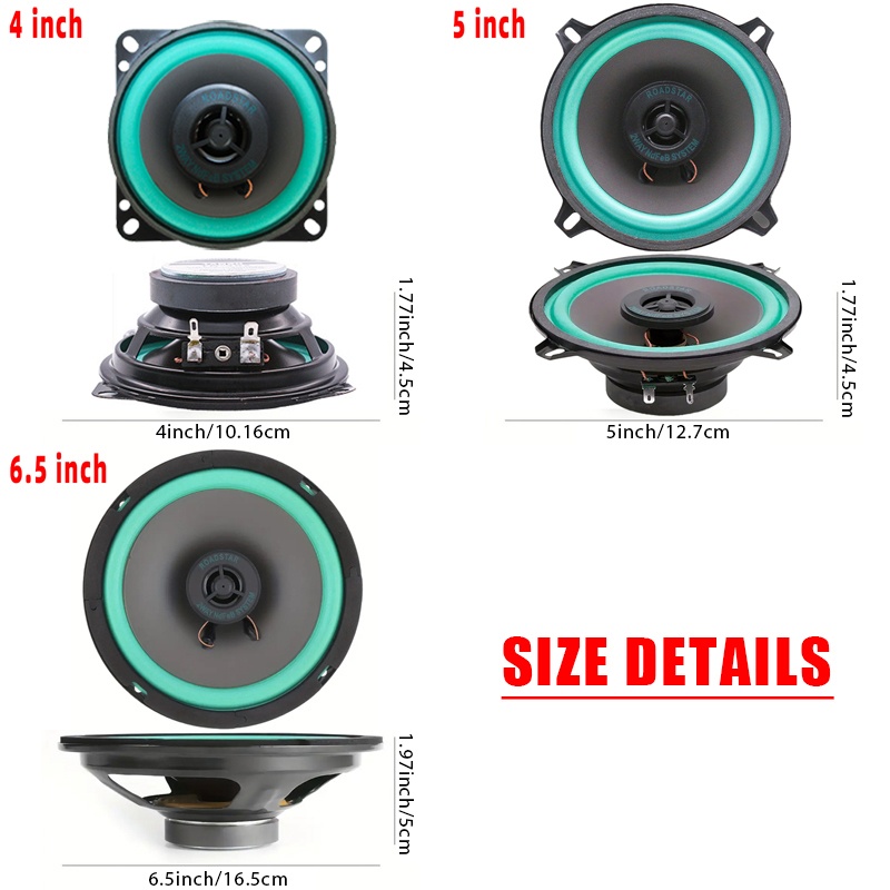 1PC 4/5/6 인치 자동차 스피커 100W/160W - Audio Universal Music 리뷰 및 가격