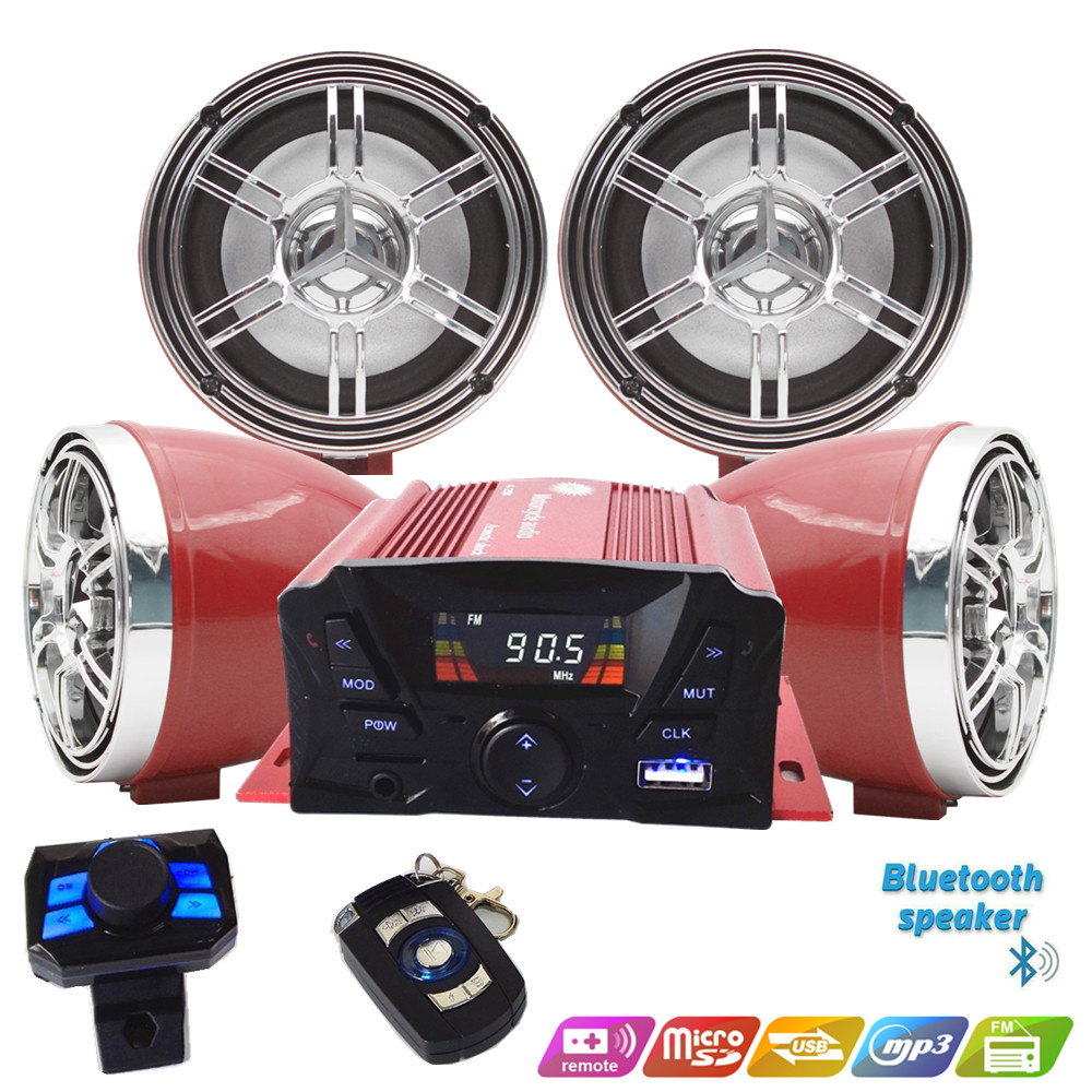12V 4채널 UTV ATV 골프 카트 오토바이 방수  - Audio Music Sound 리뷰 및 가격