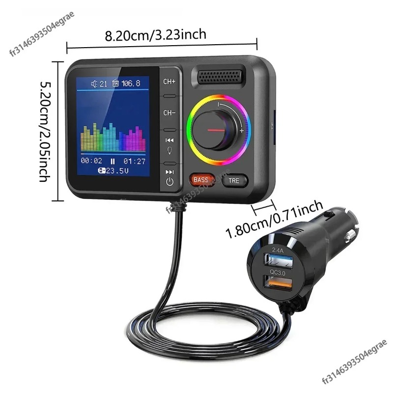 QC3.0 듀얼 USB 차량용 FM 송신기 컬러 LCD - Audio Music Play 리뷰 및 가격