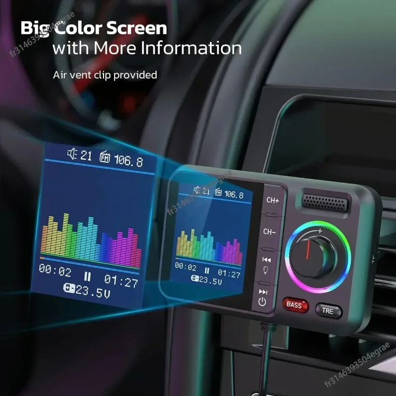 QC3.0 듀얼 USB 차량용 FM 송신기 컬러 LCD - Audio Music Play 리뷰 및 가격