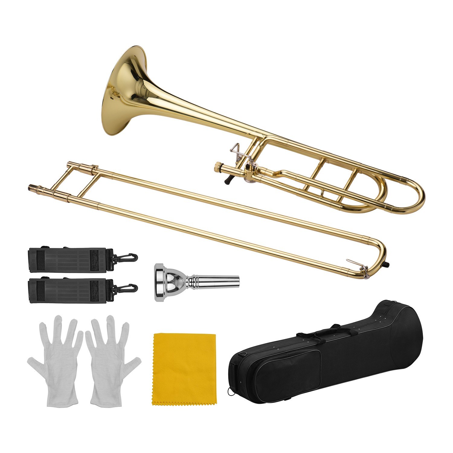 업그레이드된 중급 Bb 플랫 테너 슬라이드 트롬본 (F - Trombone Mouthpiece 리뷰 및 가격