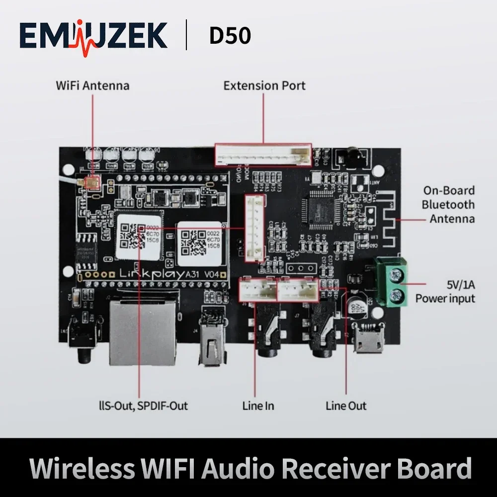 EMIUZEK D50 무선 오디오 수신기 보드 DIY  - Audio Music By 리뷰 및 가격