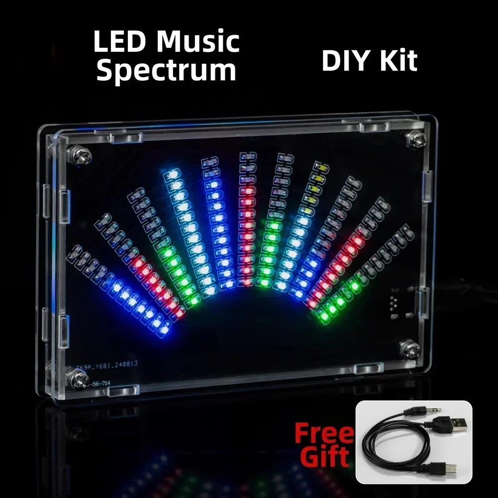 DIY LED 음악 스펙트럼 디스플레이 키트, 아크릴  - Audio Music Visualizer Free 리뷰 및 가격