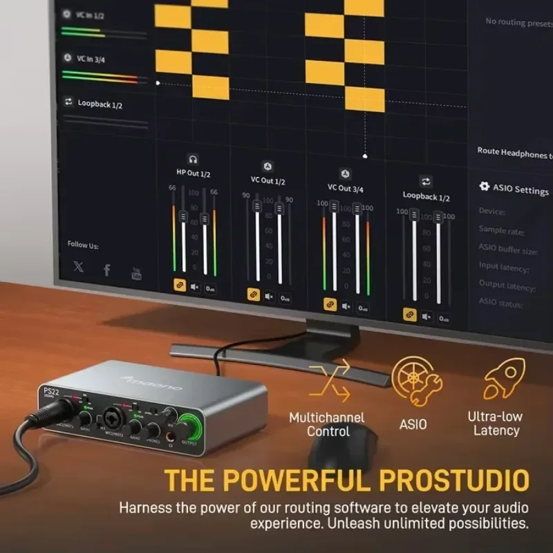 재고 있음 MAONO PS22 프로페셔널 오디오 인터페 - Audio Music Software 리뷰 및 가격